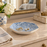 Asylum Blue/White/Gold Decorative Chinoiserie Plate