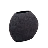 Heltonwell Black Glass Textured Vase