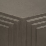 Valley Wells Dark Gray Concrete Geometric Accent Table