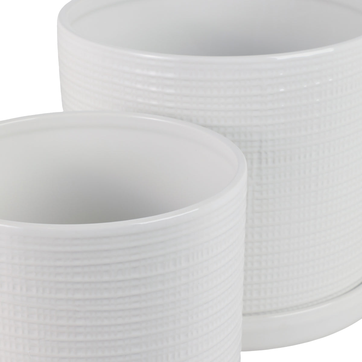 Reedburn White Planters (Set of 2)