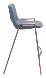 Desi Azure Gray & Walnut Counter Stool (Set of 2)