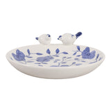 Foleymill Blue/White Floral Cinoiserie Bird Bath Birding