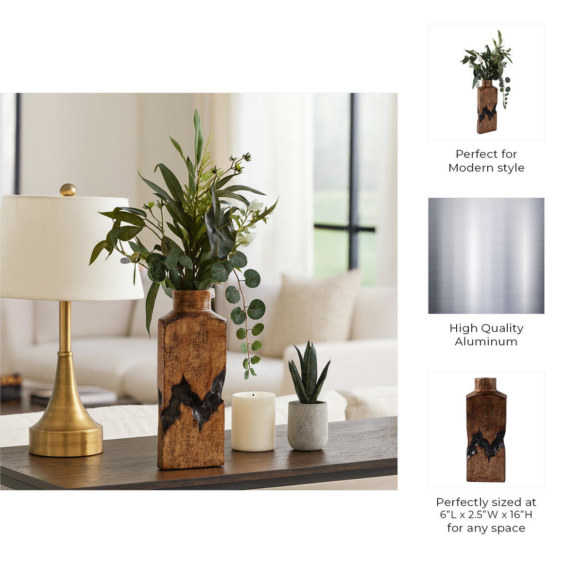 Haldenmill Gold/Brown Medium Vase