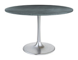 Metropolis Gray & Silver Dining Table