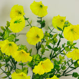 14" UV Resistant Artificial Morning Glory Bush (Indoor/Outdoor) - Set of 12