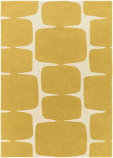 Astor Yellow Modern Wool Rug - Clearance
