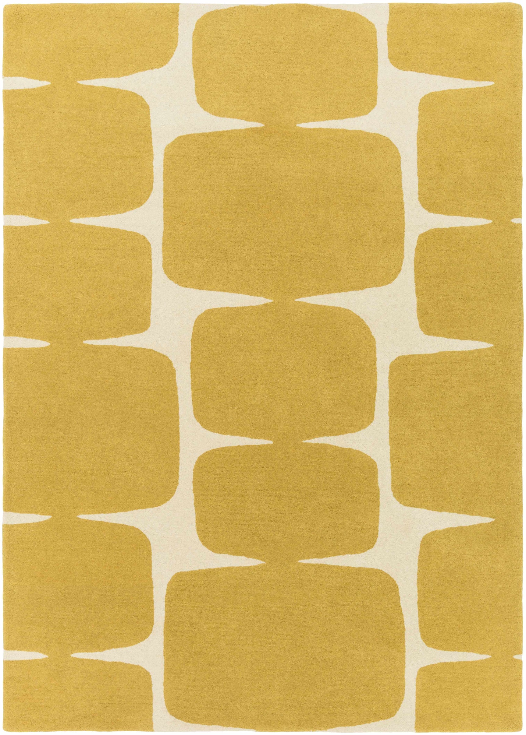 Astor Yellow Modern Wool Rug - Clearance