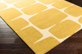 Astor Yellow Modern Wool Rug - Clearance