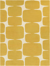 Astor Yellow Modern Wool Rug - Clearance