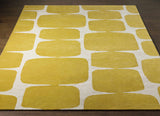 Astor Yellow Modern Wool Rug - Clearance