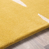 Astor Yellow Modern Wool Rug - Clearance