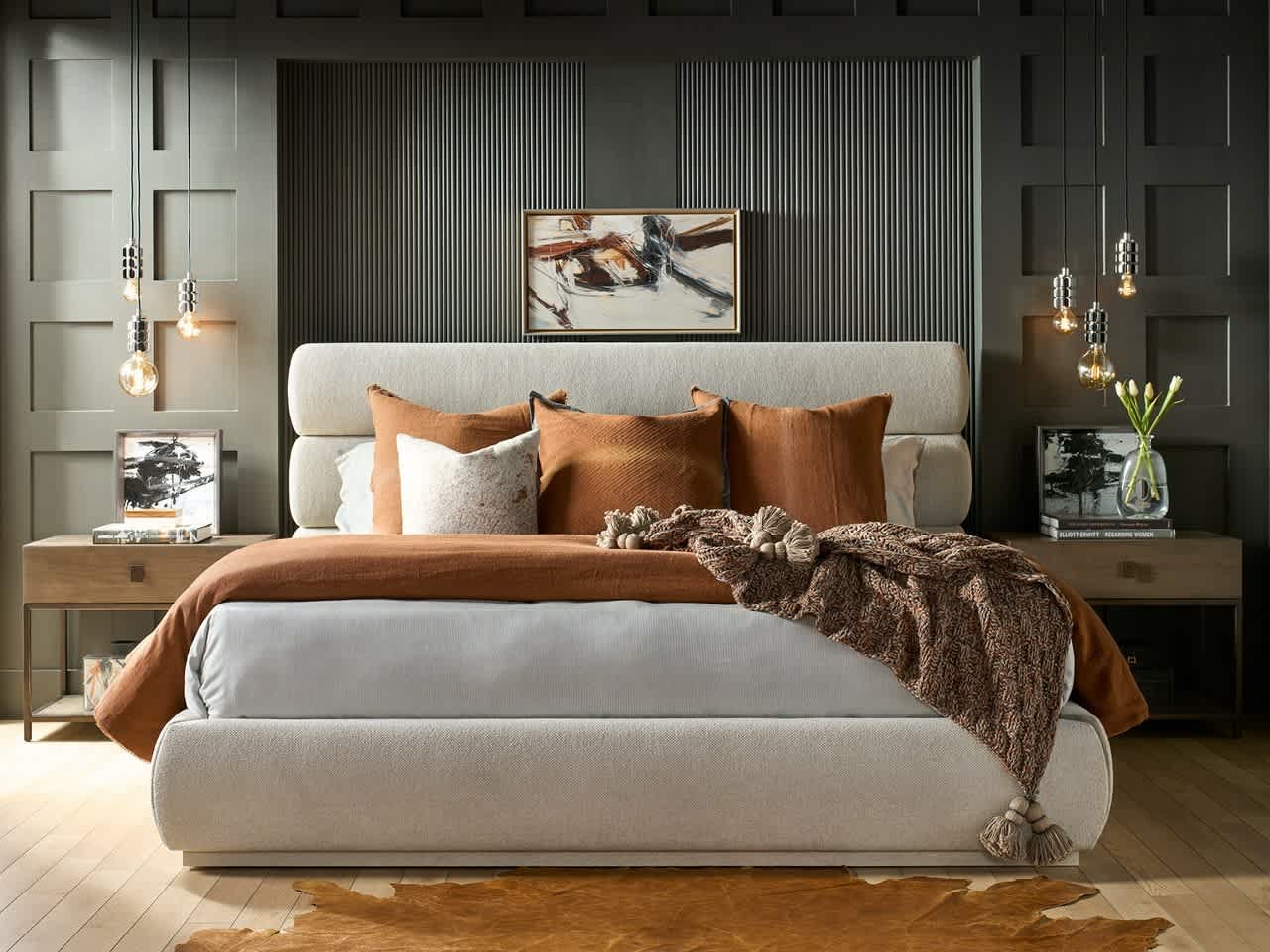Horizon Mist/Neve Linen King Storage Bed