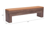 Bonker Brown Storage Bench (Set of 2)
