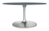 Metropolis Gray & Silver Dining Table (60")