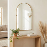 Elmco Gold Arch Mirror with 4 Knobs