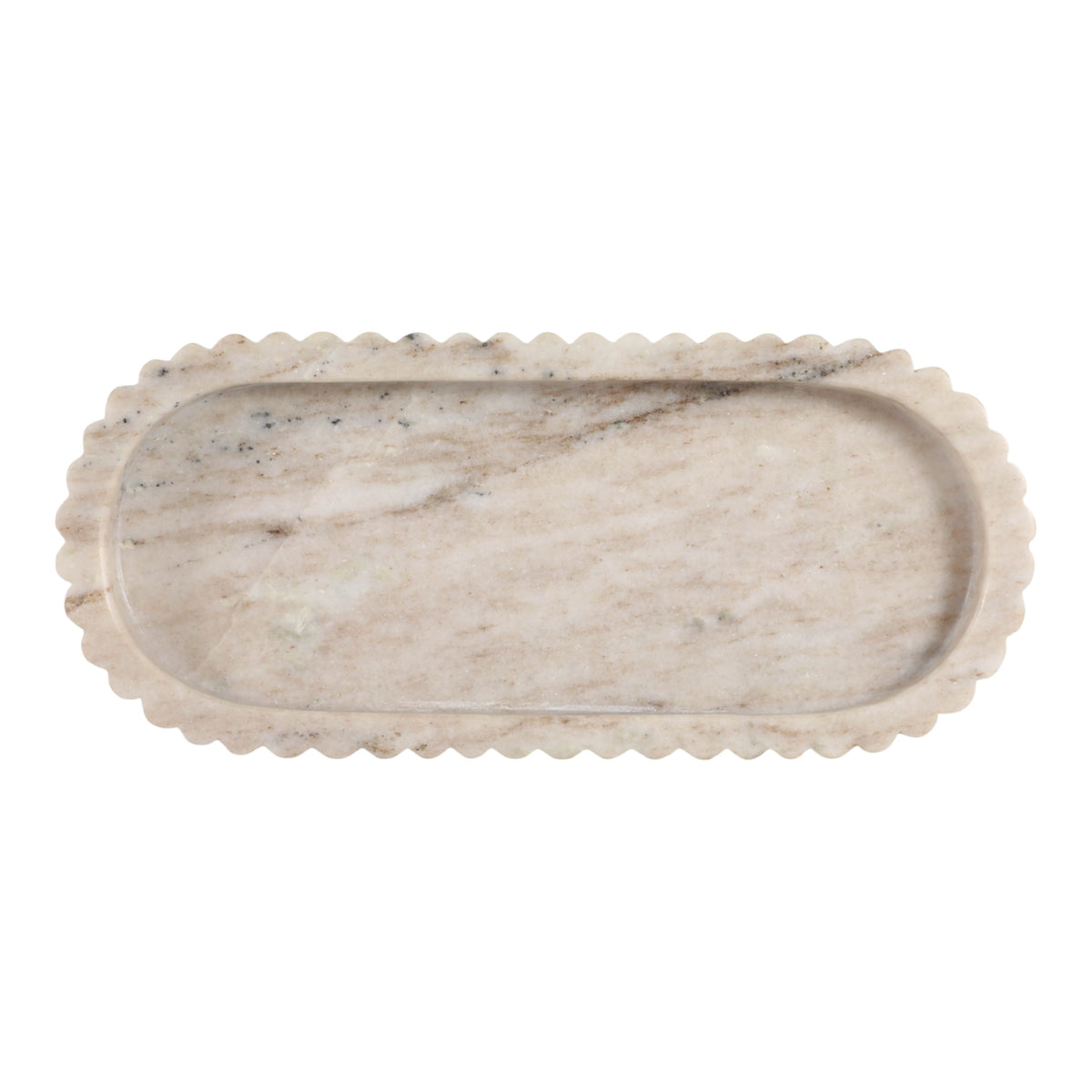 Clay Beige Marble Dish with Legs