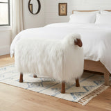 Leoland White/Brown Faux Fur Sheep