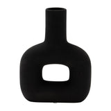 Bradys Black Dolomite Open Cut Vase