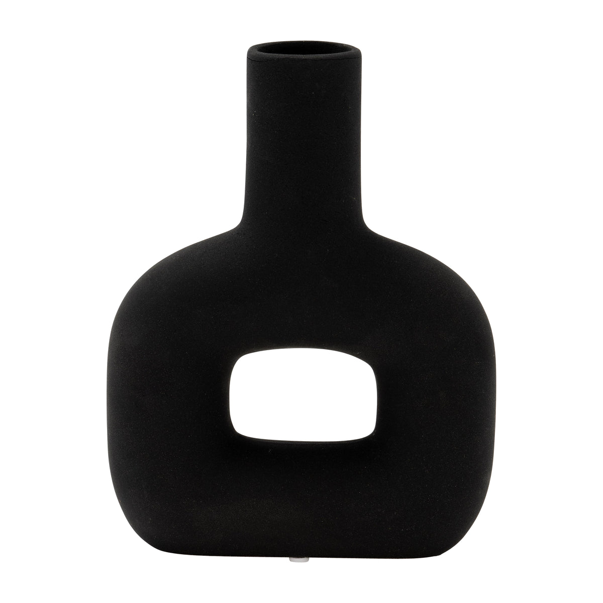 Bradys Black Dolomite Open Cut Vase
