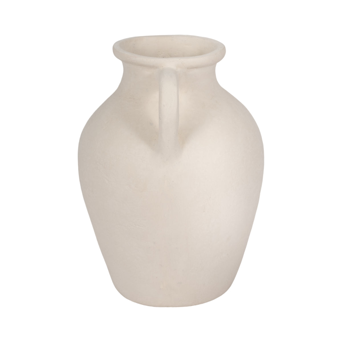 Drakewell Ivory Paper Mache Vase with Handles