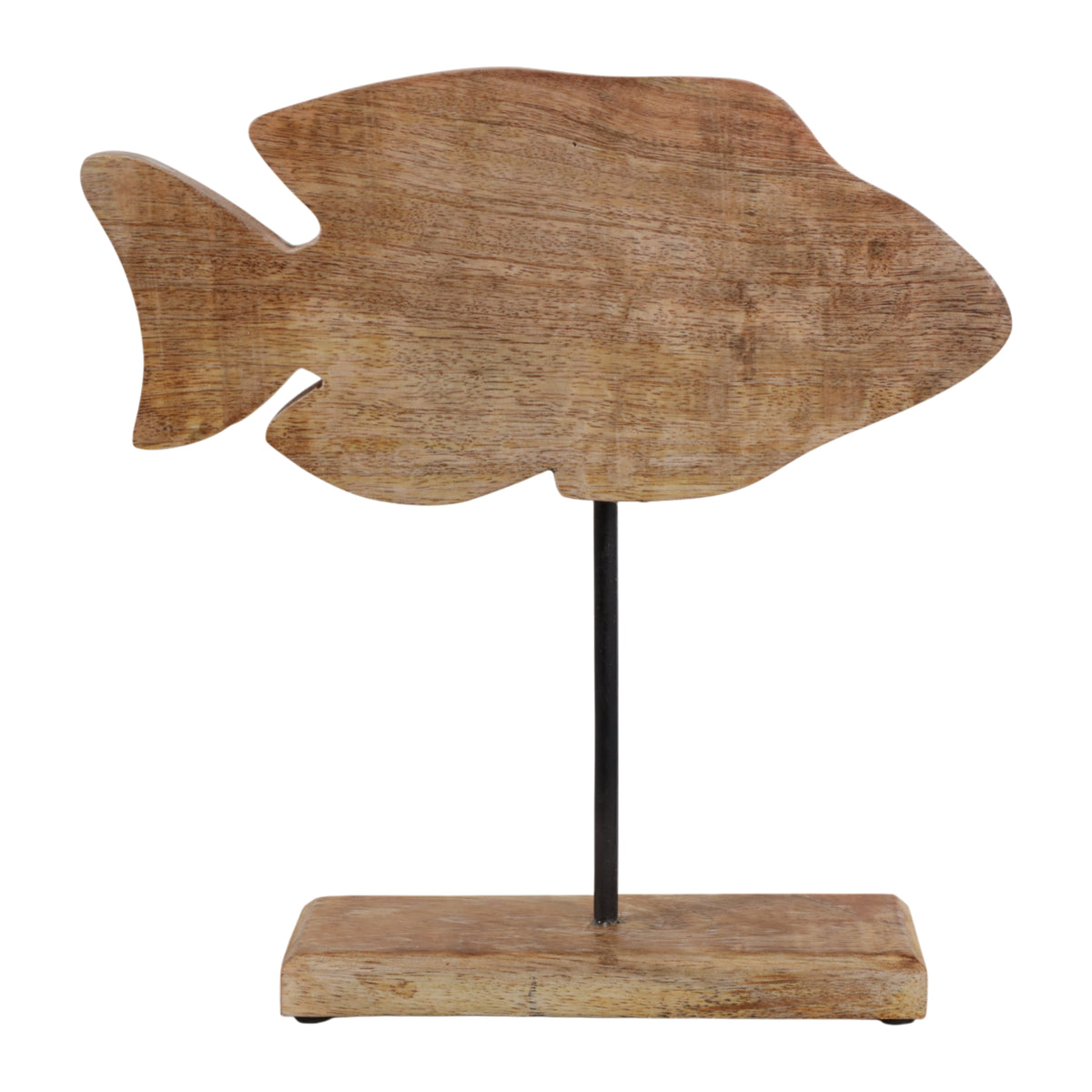 Duncanwick Blue/Brown Large Wood Fish on Base