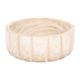 Nubieber Natural Wood Scalloped Bowl