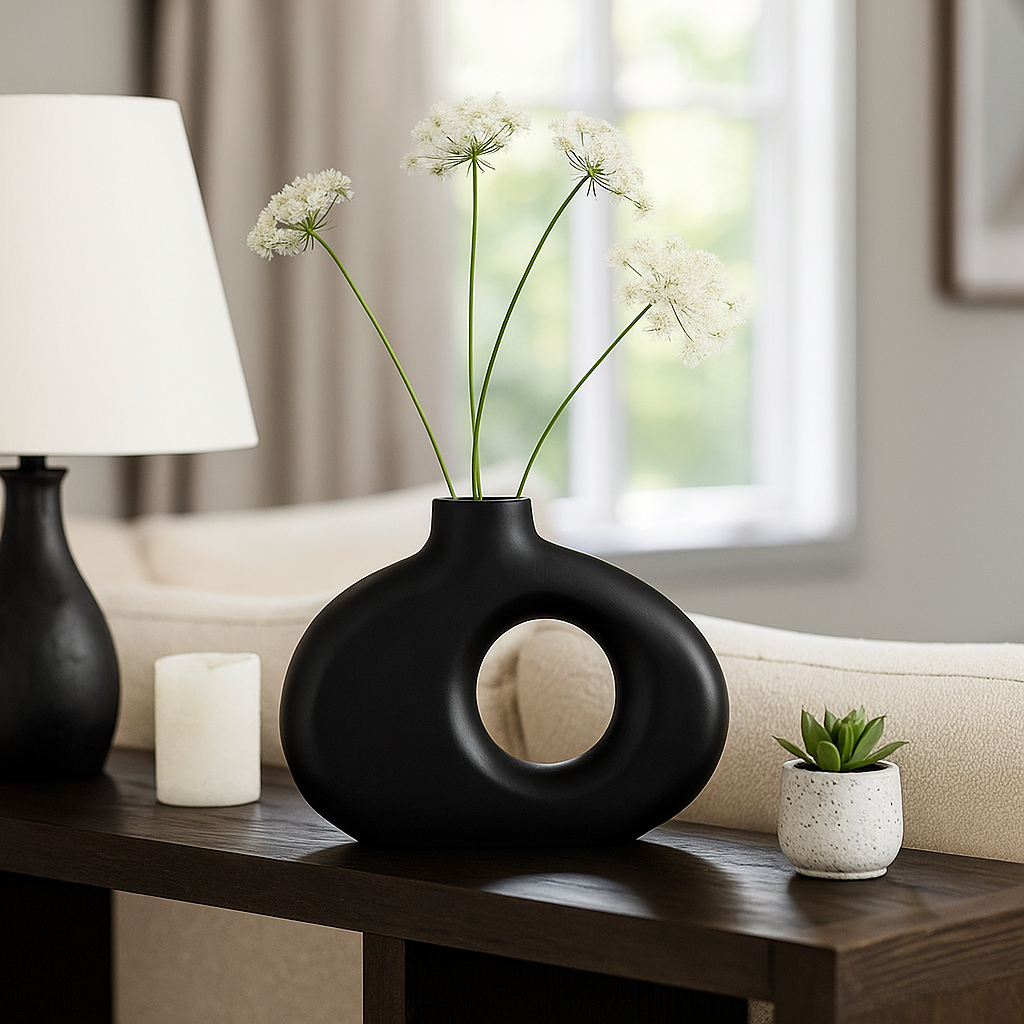 Griffinmoor Black Medium Vase