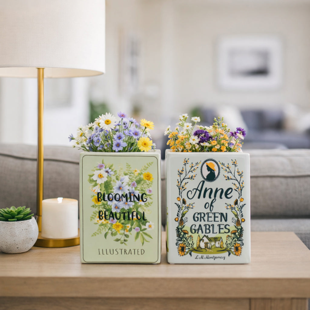 Aptos Multicolor Spring Book Vases (Set of 2)