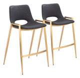 Desi Black & Gold Counter Stool (Set of 2)