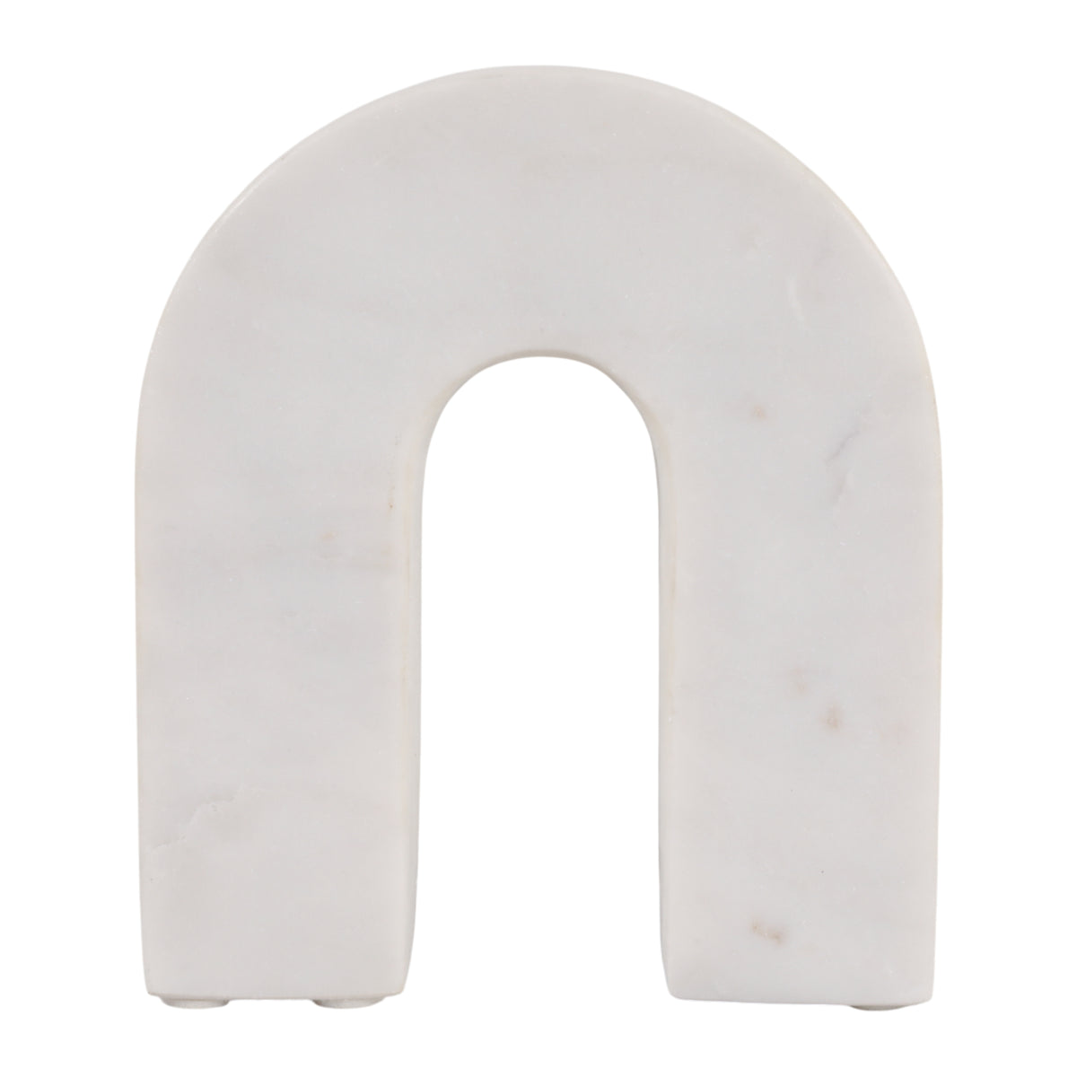 Hillcrest White Large Marble Horseshoe Tabletop Decor - 17596-01EC