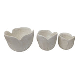 Winton White Tulip Paper Mache Planters (Set of 3)