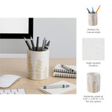 Ponca Ivory/Tan Wild Plant Pencil Cup