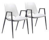 Desi White Dining Chair (Set of 2)
