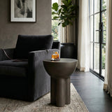 Upland Dark Gray Concrete Contemporary End Table