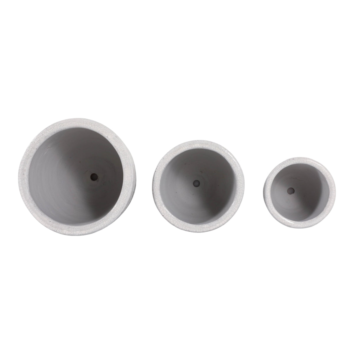 Hayfordway White Terracotta Planter Pots (Set of 3)