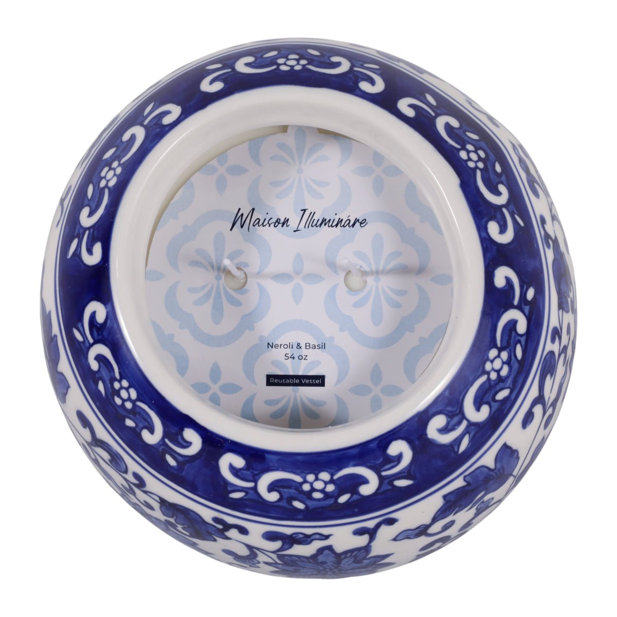 Rockland Blue/White Neroli and Basil Chinoiserie Candle