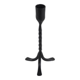 Wahtoke Black Small Twisted Iron Taper Holder