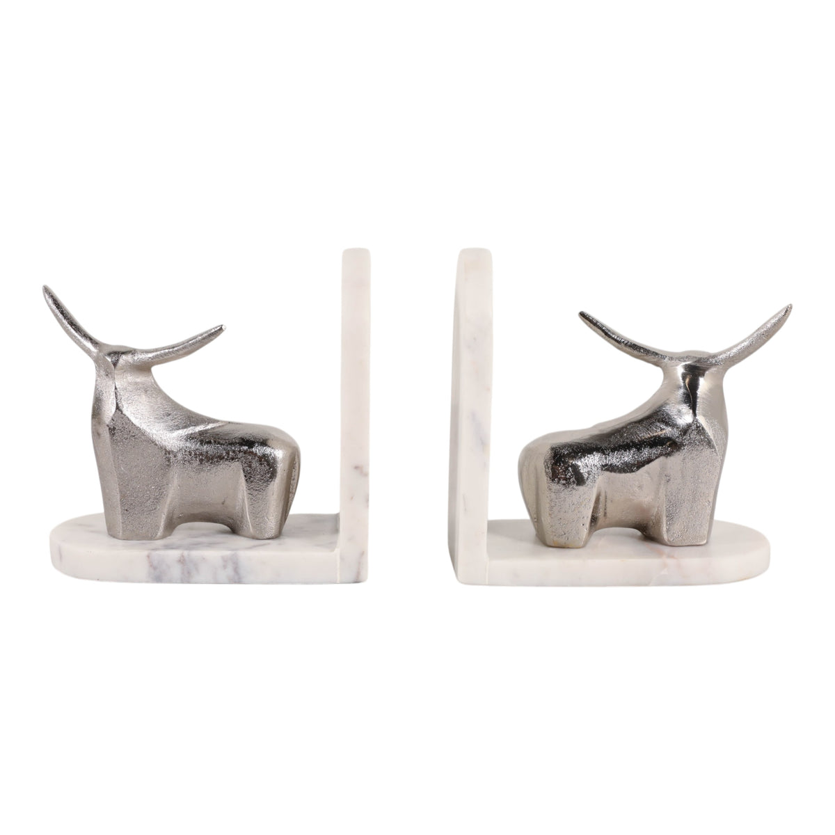 Almacrest White/Silver Bookends (Set of 2)