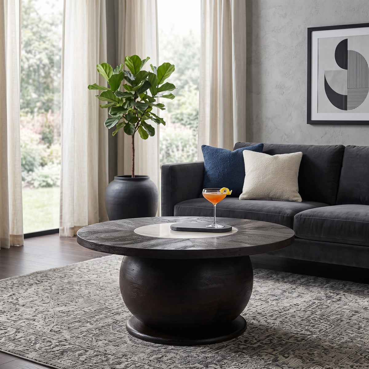 Elderpark Brown/Tan Coffee Table