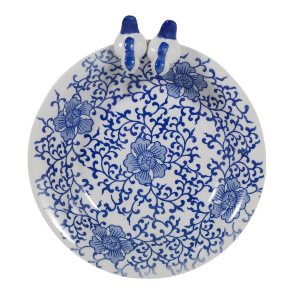 Foleymill Blue/White Chinoiserie Bird Bath Birding