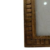 Morristown Brown Small Carved Scales Mango Wood Frame