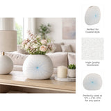 Lochford Blue/White Round Dotted Shell Vase