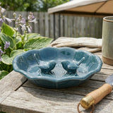Hardy Blue Flower Bird Bath