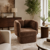 Garden Park Brown Shelter-Back Accent Chair