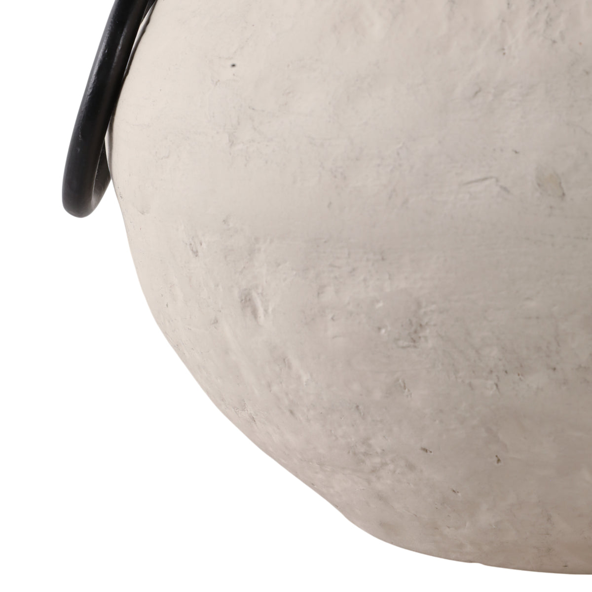 Haroldwood Ivory/Black Ecomix Vase with Metal Handles