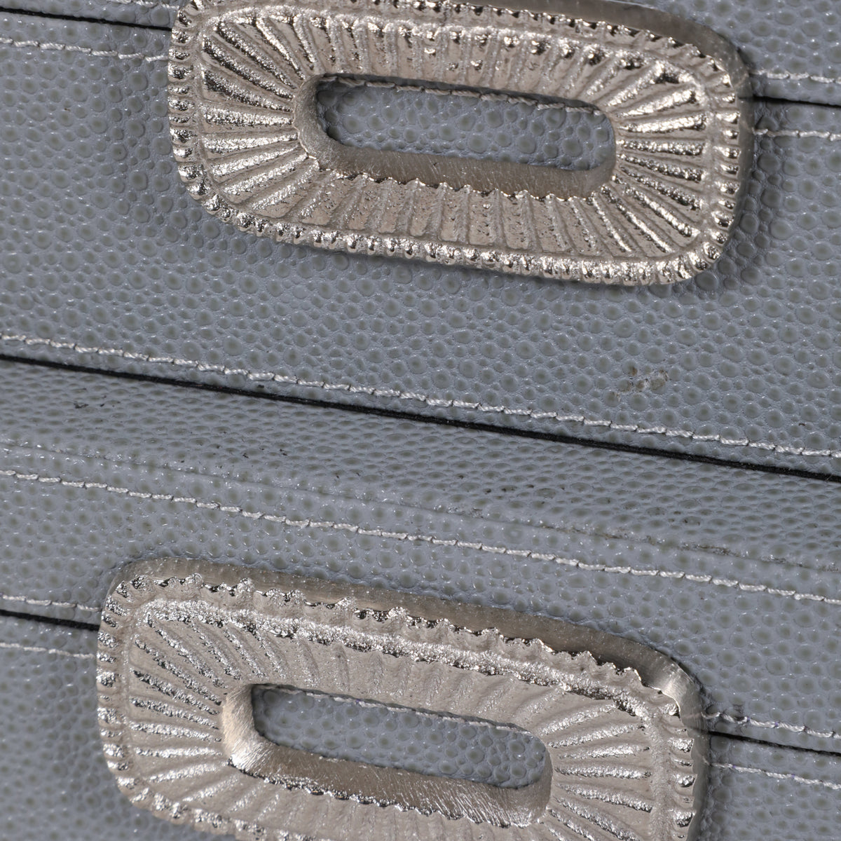 Bardsdale Blue/Silver Shagreen Boxes with Hardware (Set of 2)