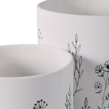 Darrenoak White/Black Planters (Set of 2) - 21860EC