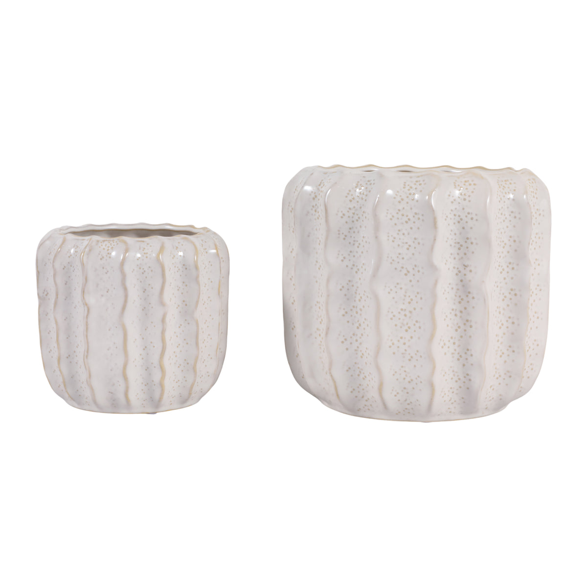 Valbeach Ivory/White Planters (Set of 2)
