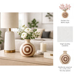 Oroleve Cream Ceramic Abstract Vase