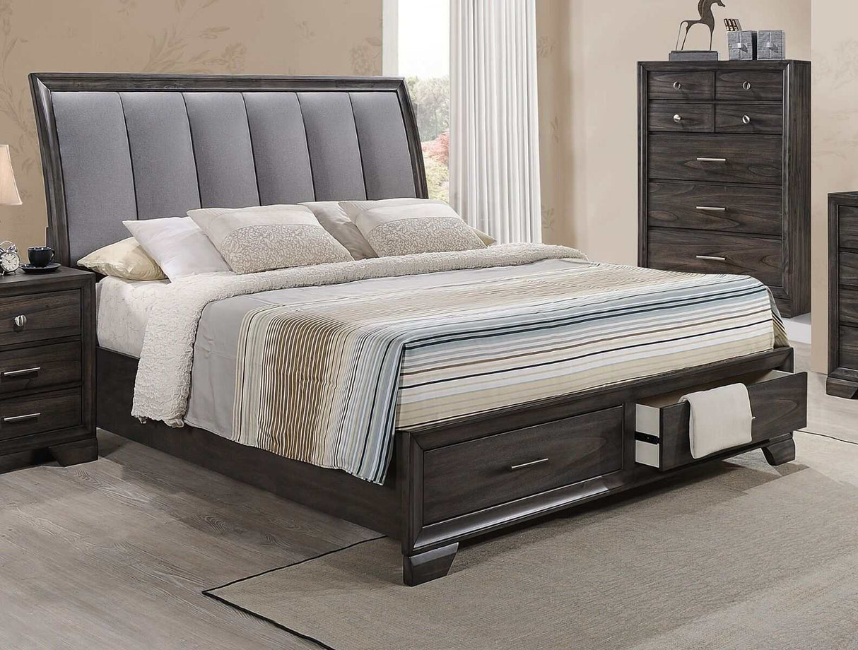 Jaymes Gray Storage Platform Bedroom Sets - Ornate Home